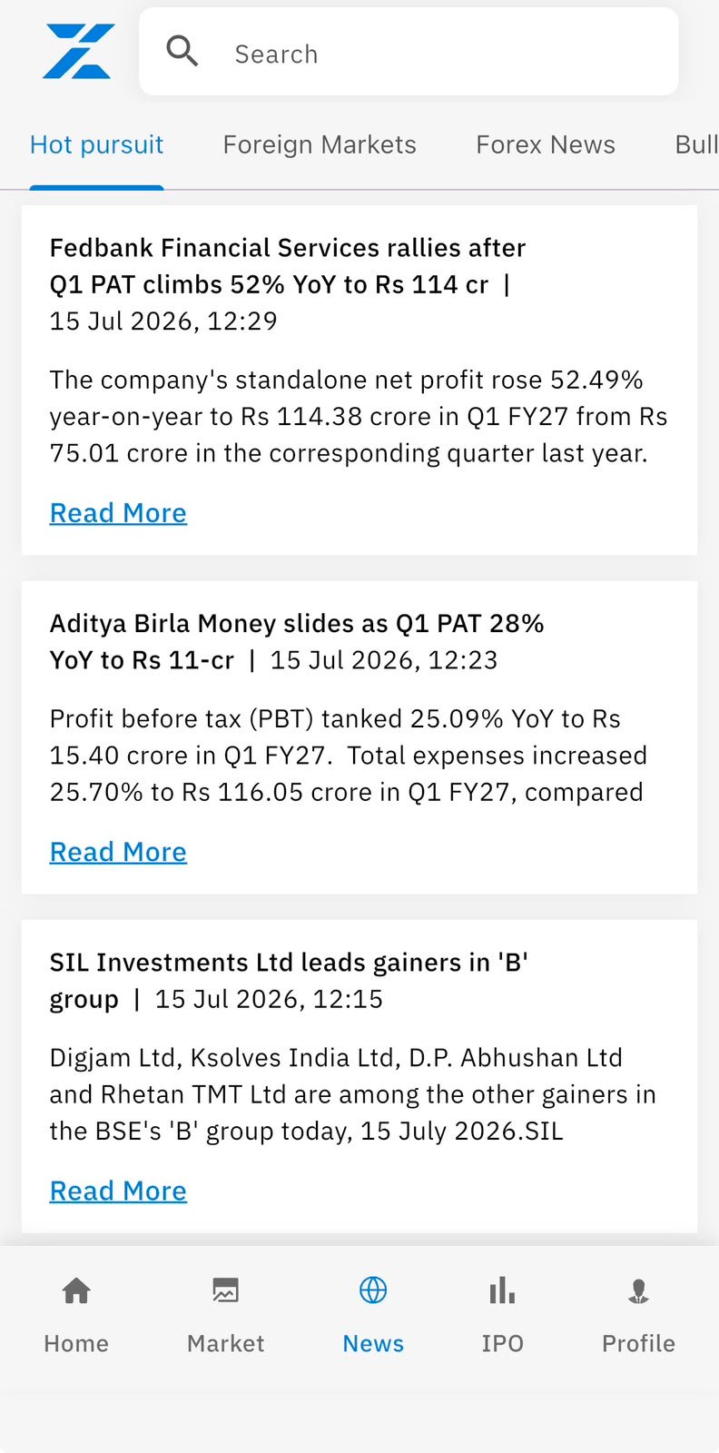 Live News Screenshot